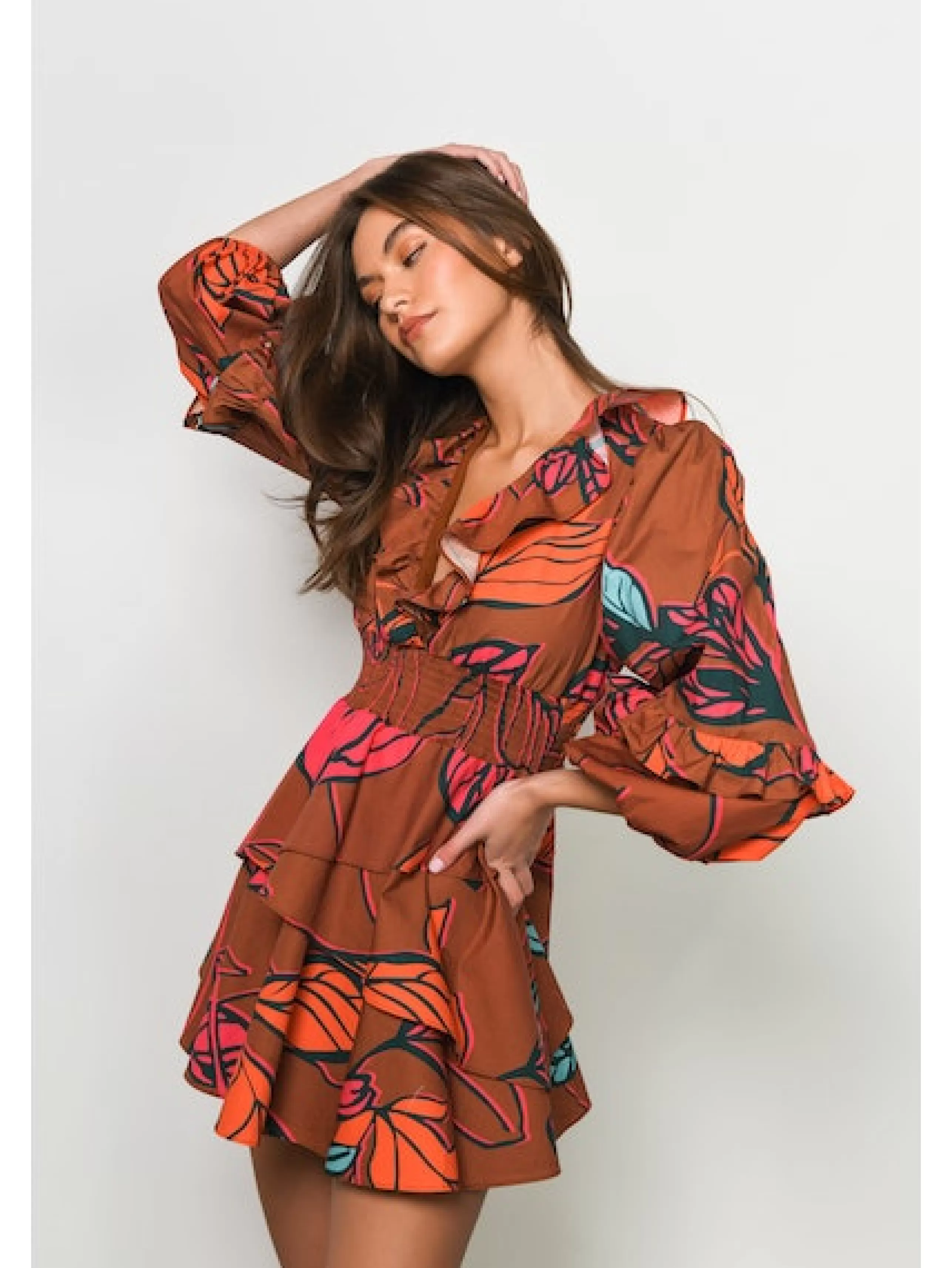 HUTCH Dress Shop^Breonna Dress In Copper Leaves