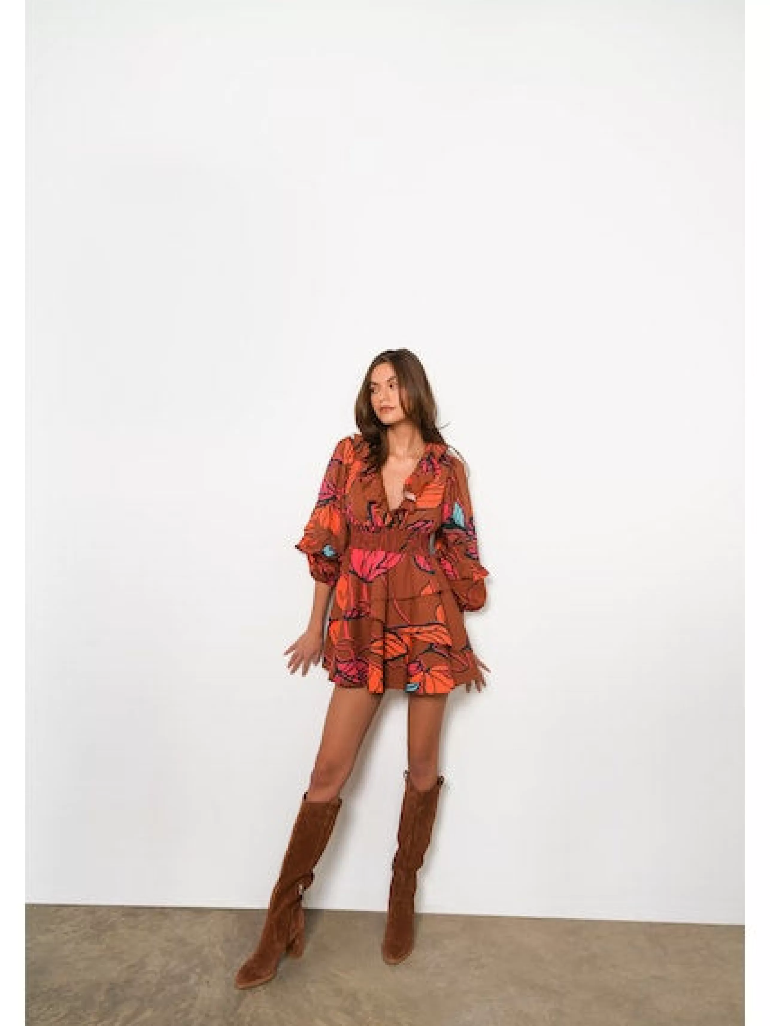 HUTCH Dress Shop^Breonna Dress In Copper Leaves