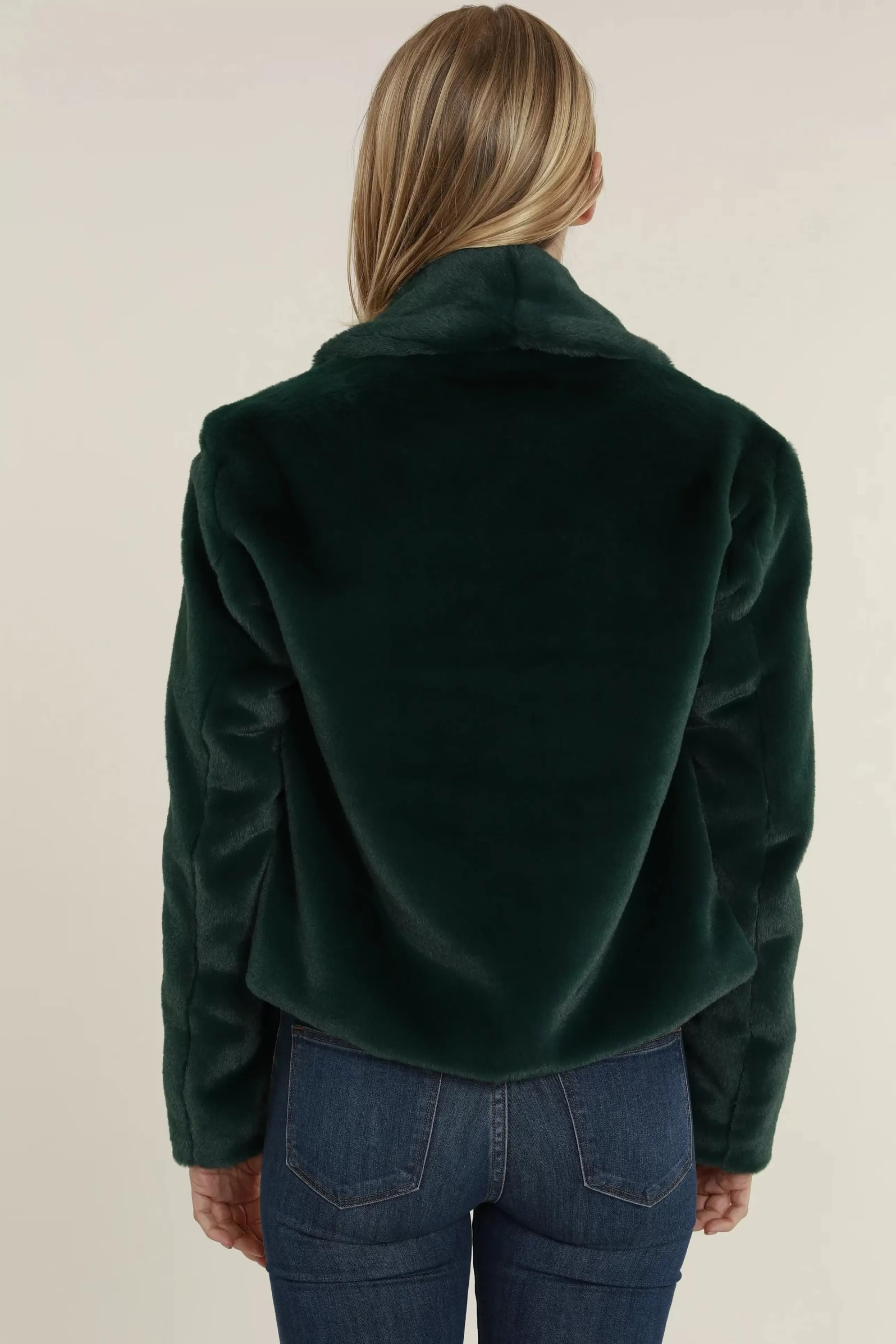 DOLCE CABO Outerwear^Faux Fur Shawl Collar Jacket In Green