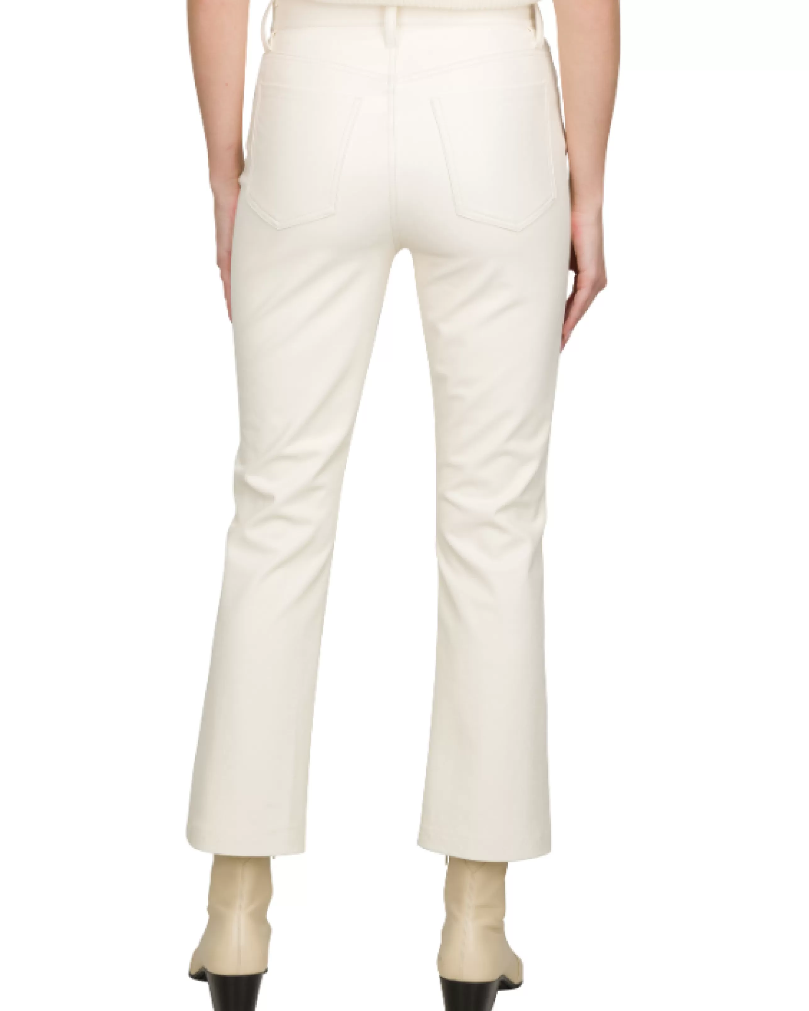 SEVEN JEANS Bottoms^High Waisted Vegan Leather Slim Kick Pant In Cream