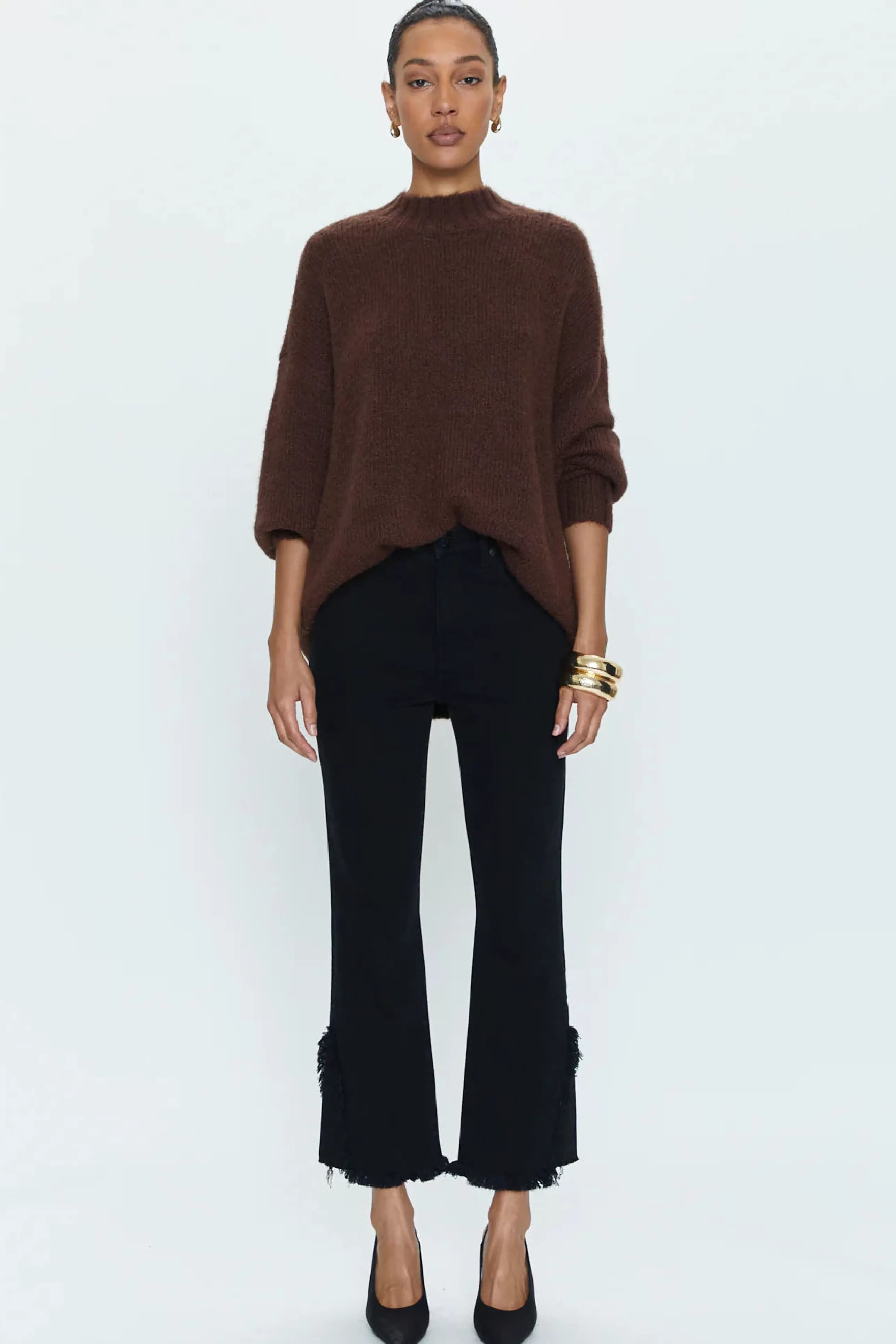 PISTOLA Bottoms^Lennon High Rise Pant In Blackbird