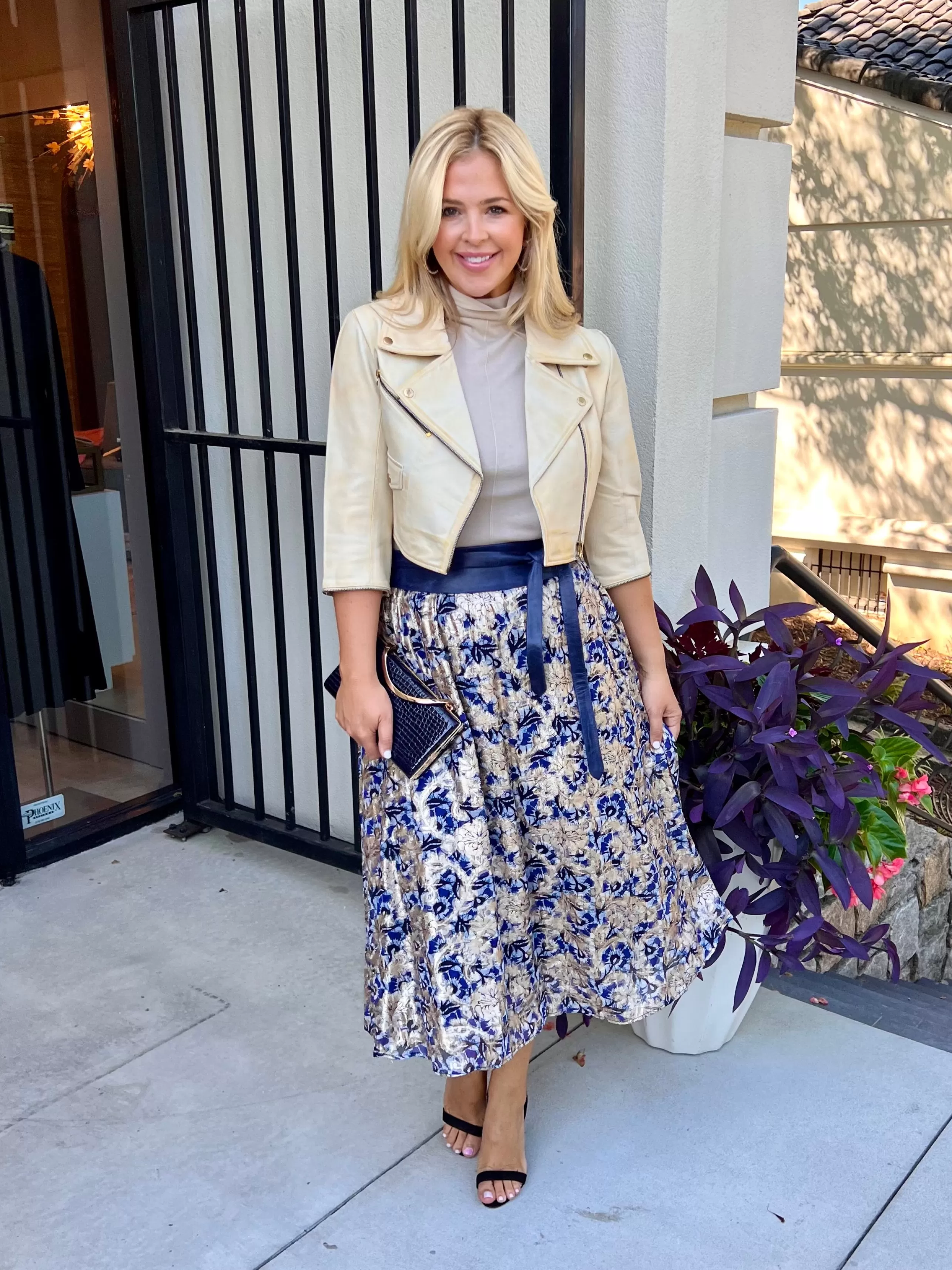 ZERO DEGREES CELCIUS Matching Sets^Lurex Floral Skirt In Blue/Gold