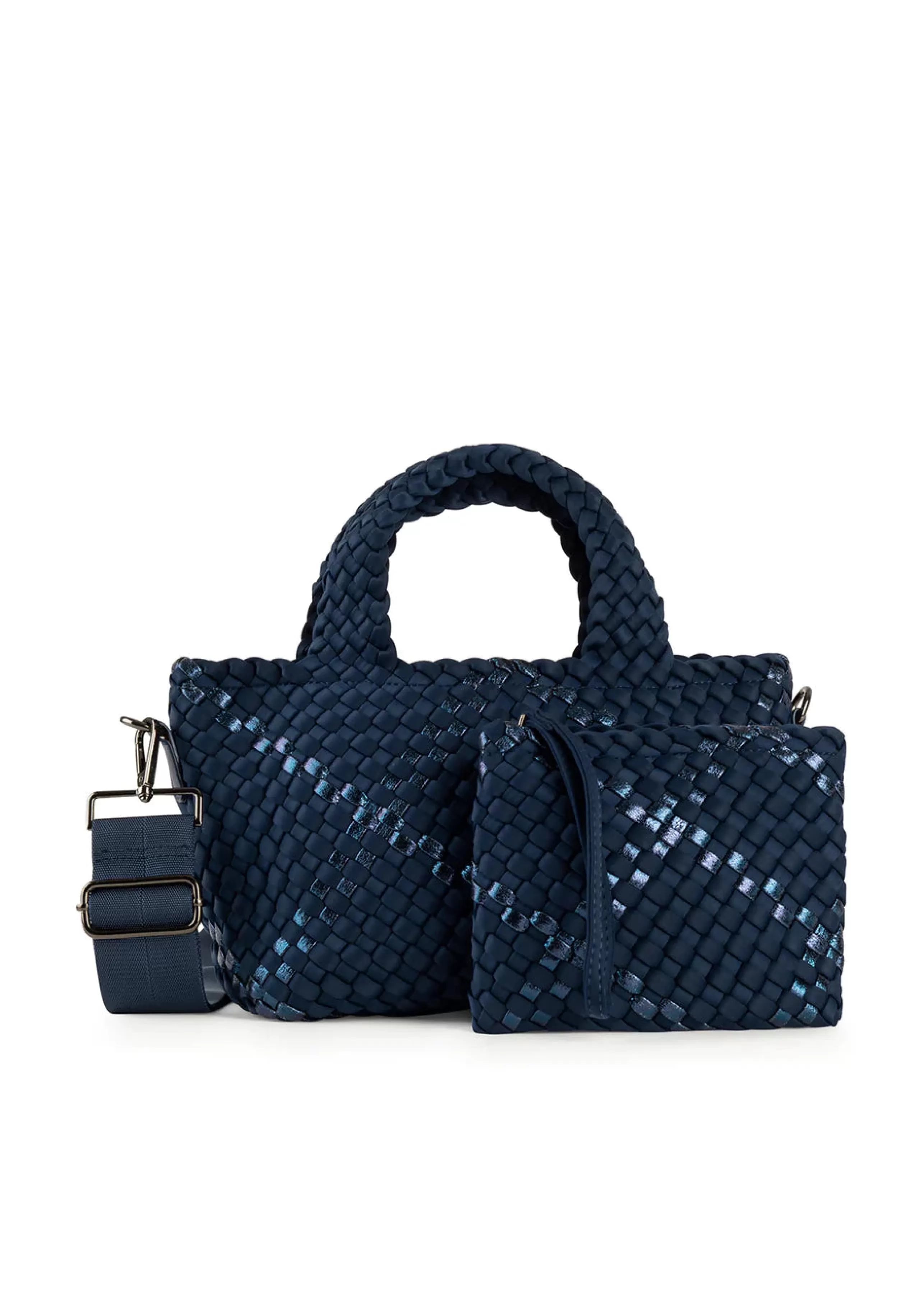 Haute Shore Ltd Athelisure^Mark Mini Tote In Navy/Navy Metallic