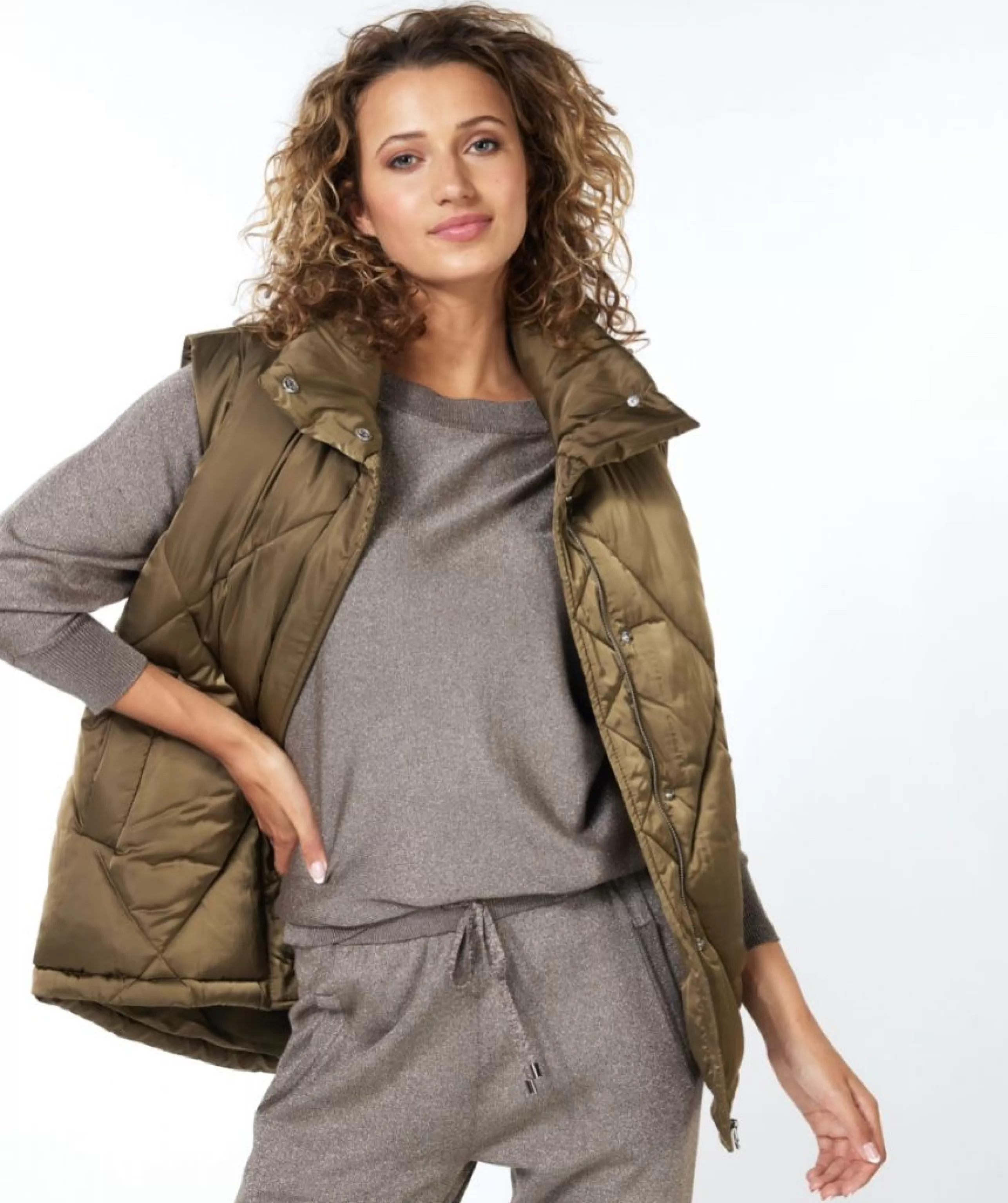 ESQUALO Outerwear^Quilted Puffer Vest In Army Green
