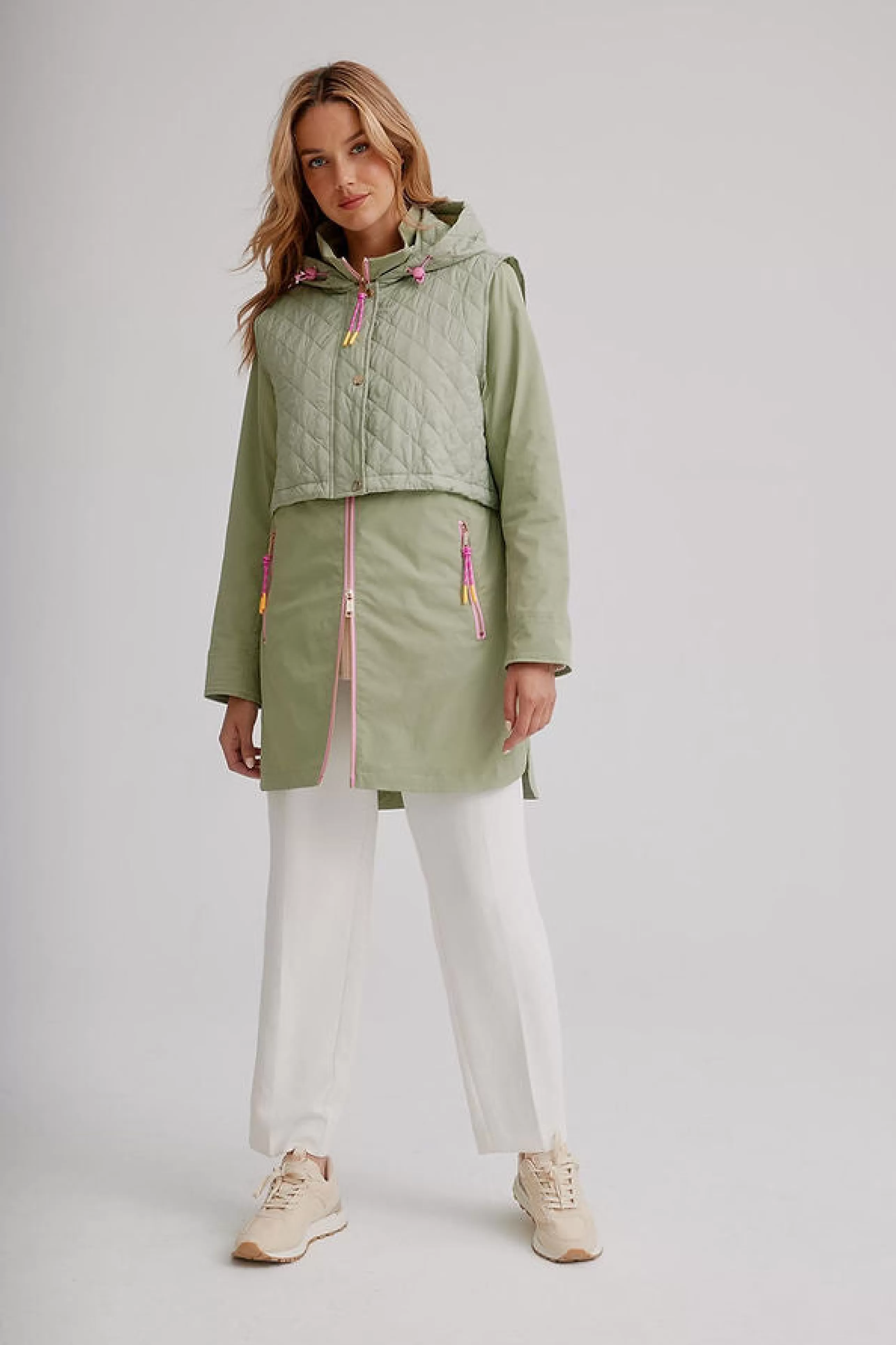 NIKKI JONES Outerwear^Two-For-One Rain Jacket In Fern